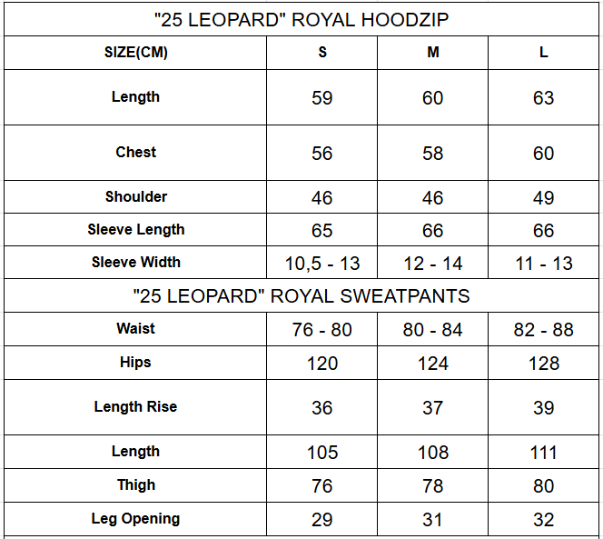 "25 LEOPARD" ROYAL TRACKSUIT