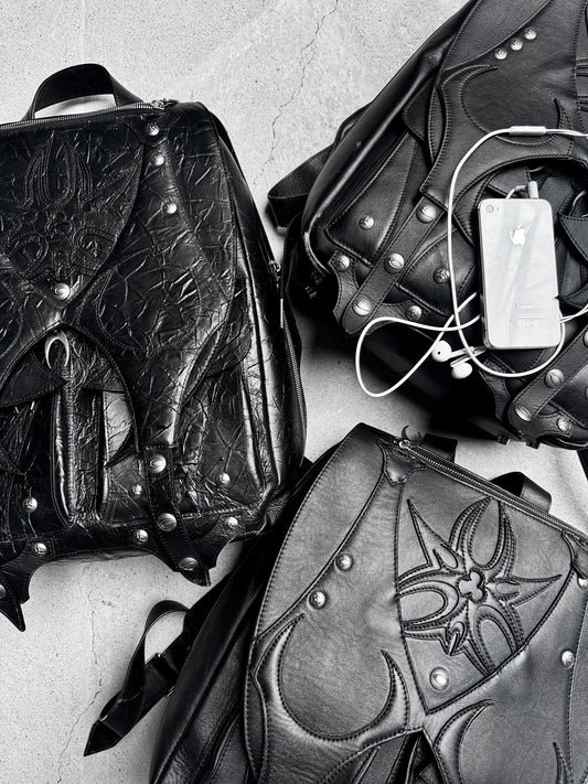 MORE CHAOS REAL LEATHER BACKPACK