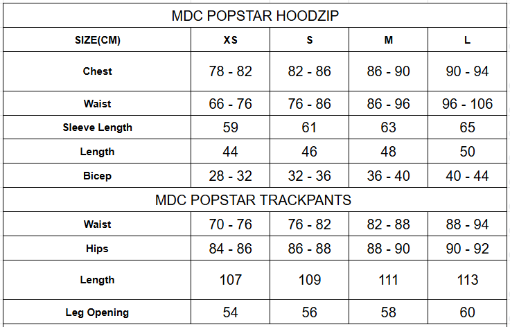 MDC POPSTAR TRACKSUIT