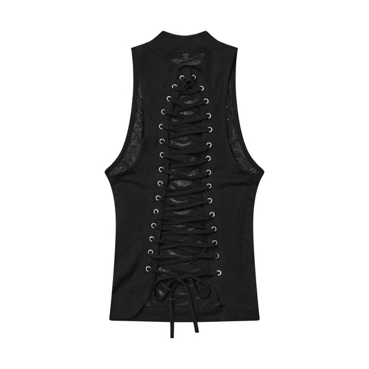 Chrome Studded Chainskin Top