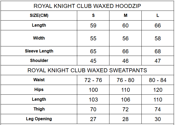ROYAL KNIGHT CLUB WAXED TRACKSUIT