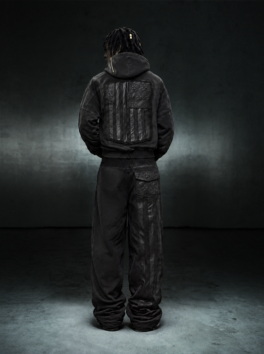 MDC USA FLAG LEATHER WAXED TRACKSUIT