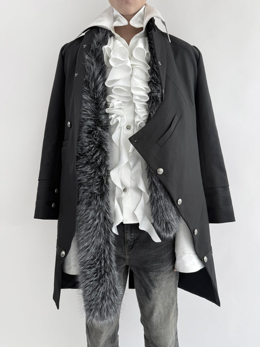 Silent Eclipse Fur Long Coat
