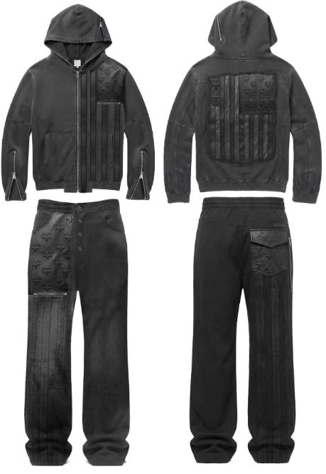 MDC USA FLAG LEATHER WAXED TRACKSUIT