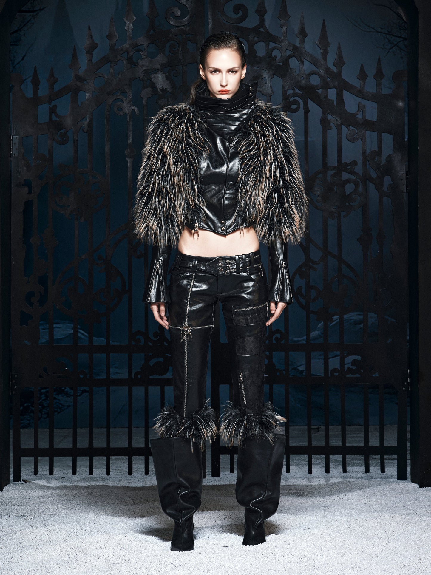BLACK DOMINION FUR ARMOR JACKET