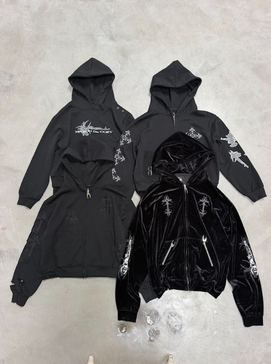 MAISON DE CROSS HOODZIP