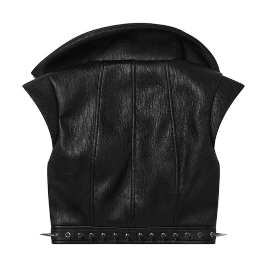 SPIKED AUTHORITY LEATHER JACKET