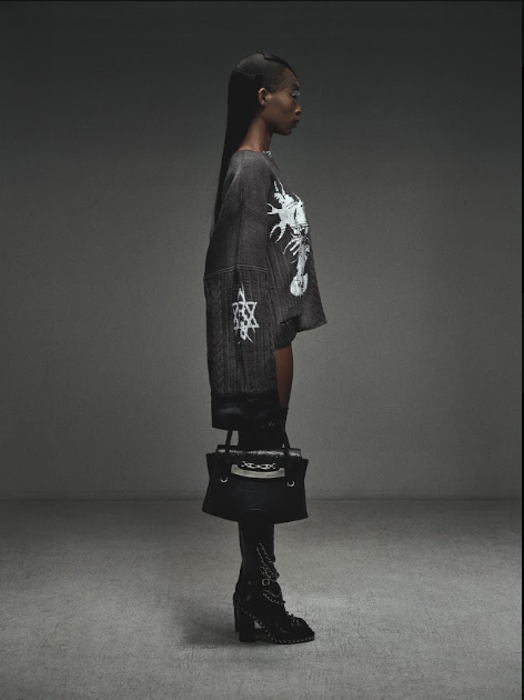 MICOZEY GUNSHOT KNIT SWEATER