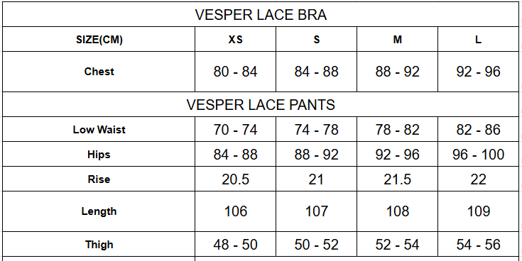 VESPER LACE SET