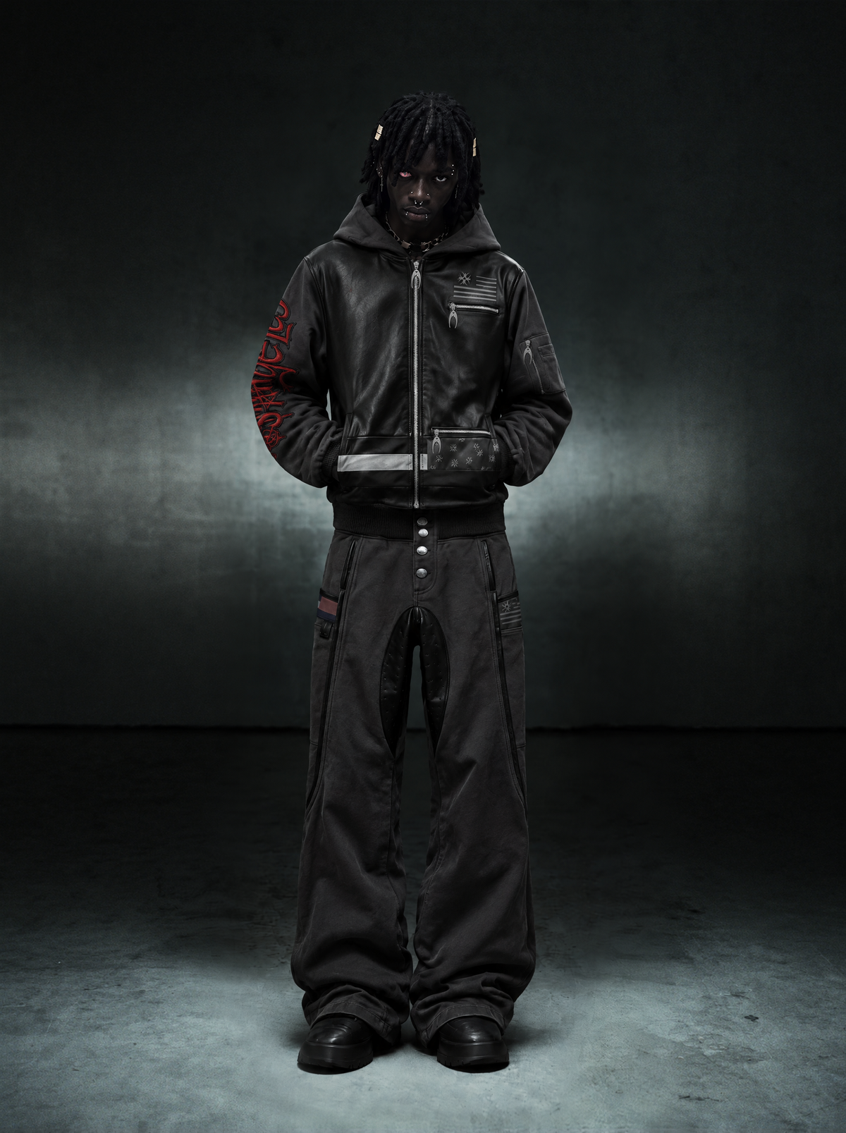 MDC LOS ANGELES LEATHER TRACKSUIT