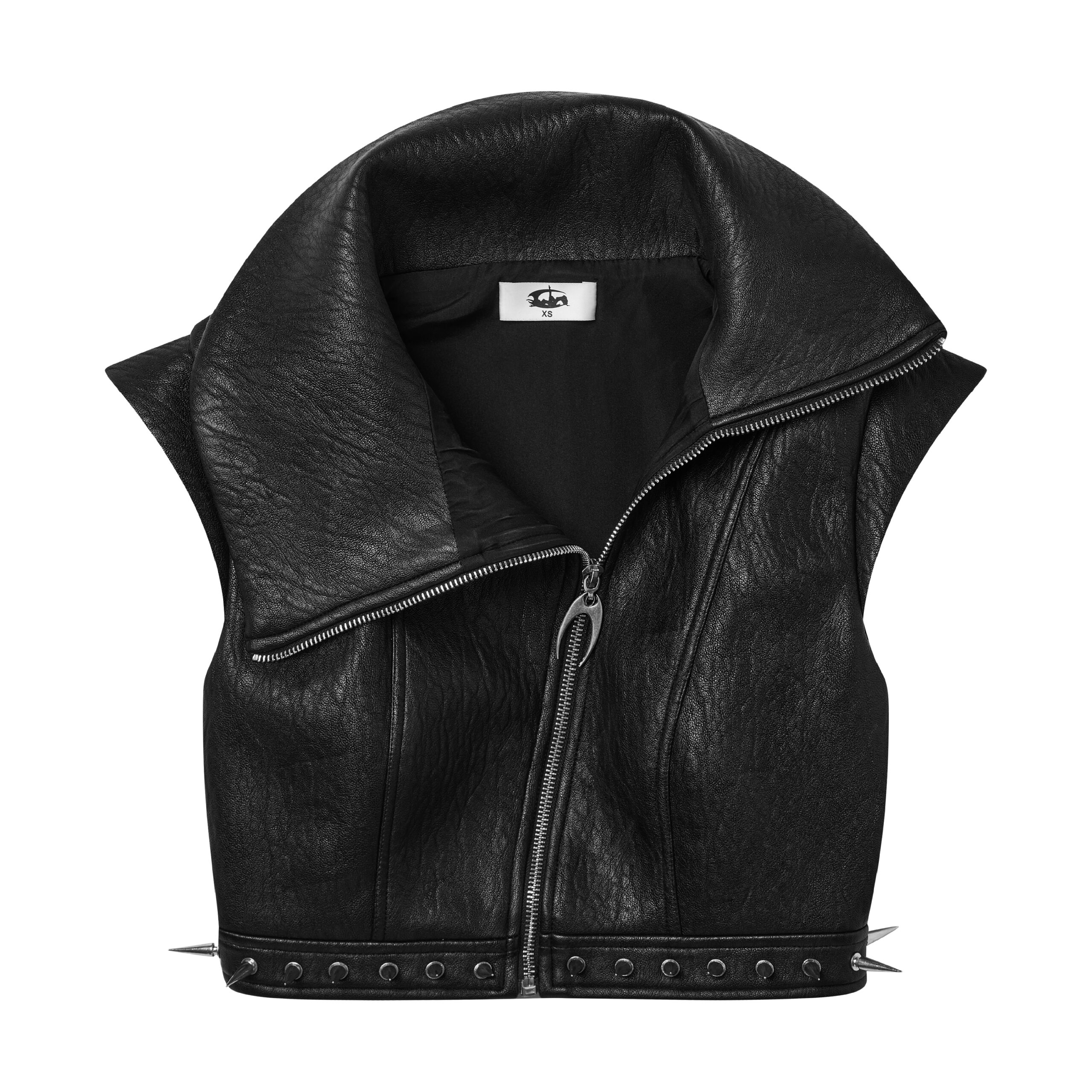 SPIKED AUTHORITY LEATHER JACKET